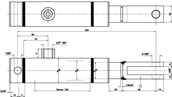 Kramp - BC30100 - Bremszylinder EPL30/100