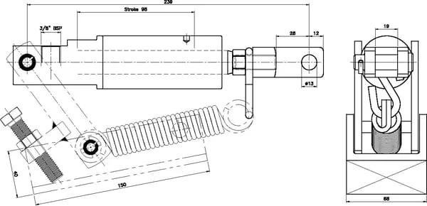 Kramp - BCB2098 - Hydraulische Bremszylinder-Satz 20