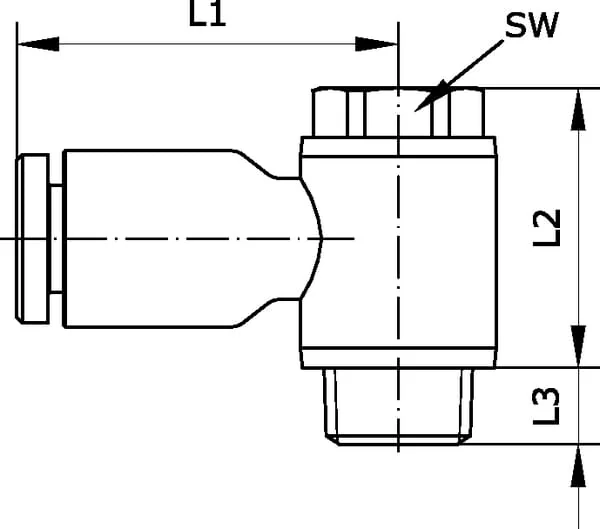 Kramp - BCS414P - Winkel-Steckfitting 4x1/4"
