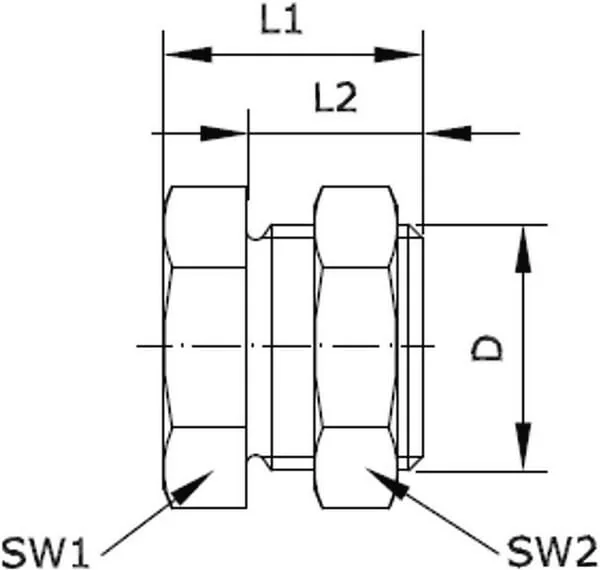 Kramp - BHF12 - Bulkhead-Fitting