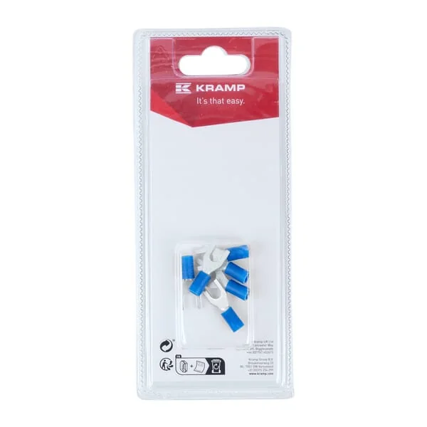 Kramp Blister - KRLA9110P06B - Gabelkabelschuh, Blau 5mm 1,5-2,5mm²
