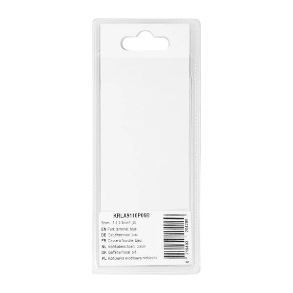 Kramp Blister - KRLA9110P06B - Gabelkabelschuh, Blau 5mm 1,5-2,5mm²