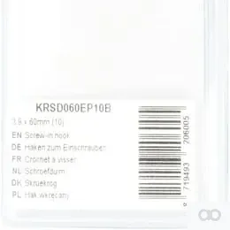 Kramp Blister - KRSD060EP10B - Einschraubhaken 3,9 x 60 mm (10)