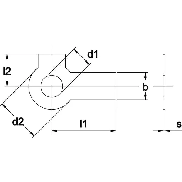 Kramp - BLP2M36 - Nasenscheibe M36x66x1,6mm, Stahl DIN 463 Kramp