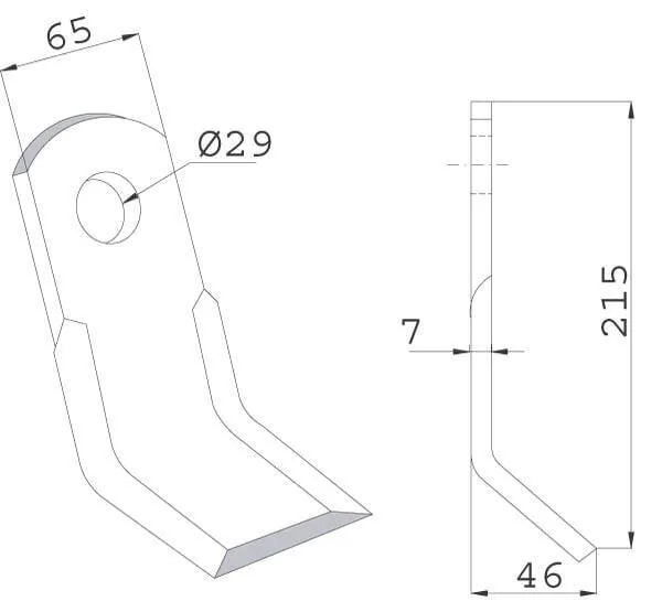 Kramp - CK1000 - Schneide Rechts 65x212 mm Agram