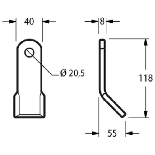 Kramp - CK1120 - Mulchmesser 40x118 Muratori