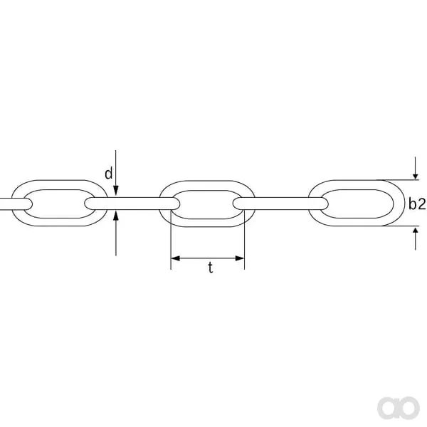 Kramp - CK120V - Kette Diameter 12mm x 78mm verzinkt