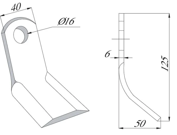 Kramp - CK4810 - Mulchmesser 40 x 120 mm Procomas