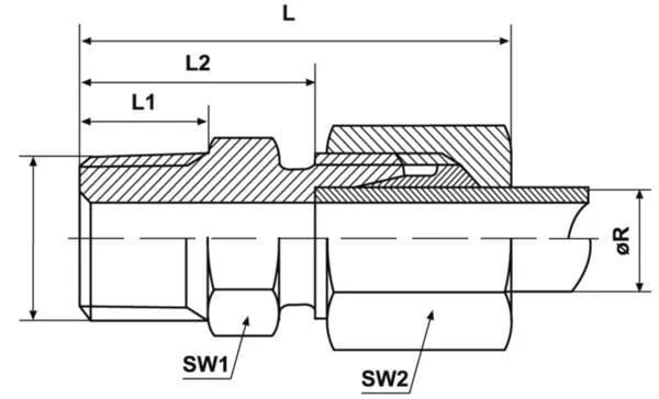 Kramp - CLGEV6LLR18K - Kupplung 6LL R1/8 Männlicher Stecker