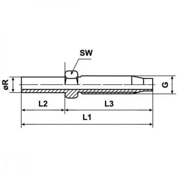 Kramp - CLRS044 - DN04 Schraubrohrduesen 4mm