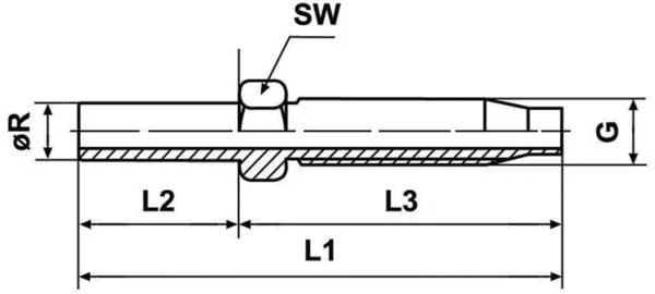 Kramp - CLRS044 - DN04 Schraubrohrduesen 4mm