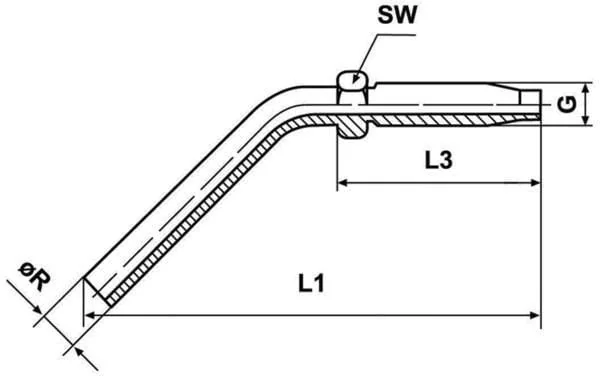 Kramp - CLRS0645 - Gewindestift DN06 45°