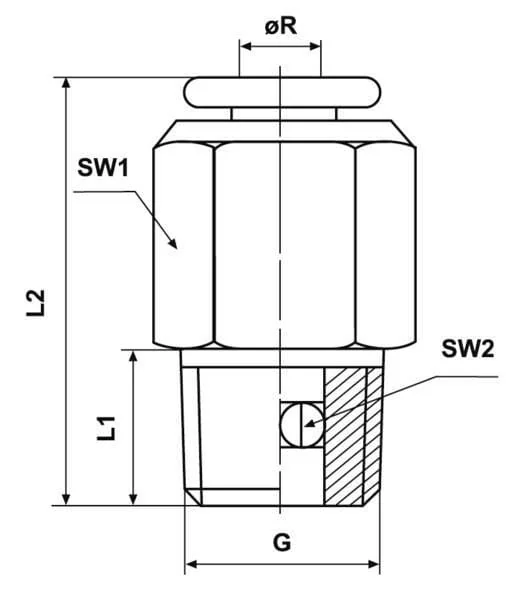 Kramp - CLSG4MK61 - Stecknippel Diameter 4 mm Gerade, Aussengewinde M6x1 Kramp