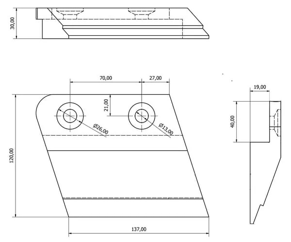 Kramp - CP488669CN - Subsoiler-Spitze Hartmetall