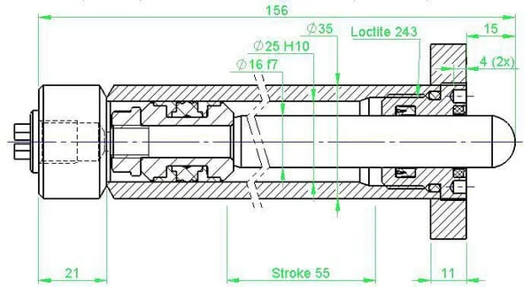 Kramp - D162555CW0 - Zylinder Quick Change CW0