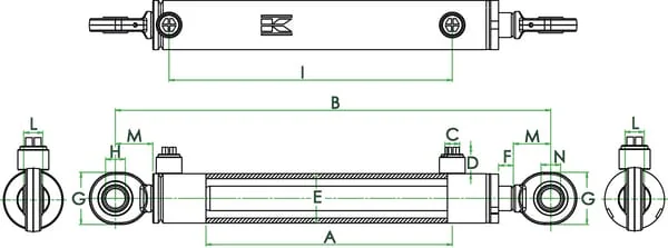 Kramp - D2032400GK - Zylinder D20-32-400 GK-Serie