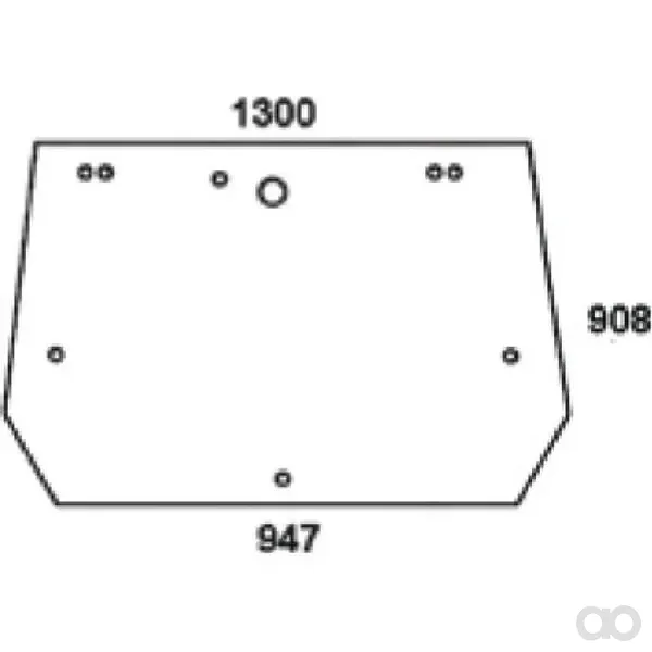 Kramp - D6722A - Heckscheibe oben fuer NH TL-M-60 -Serie