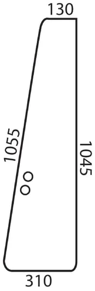 Kramp - D6915 - Tuerfenster Vorderer Teil L/R