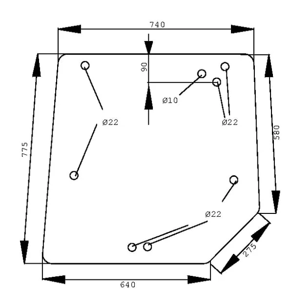Kramp - D6942 - Obere Heckscheibe
