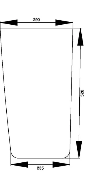 Kramp - D7011R - Frontscheibe Unten
