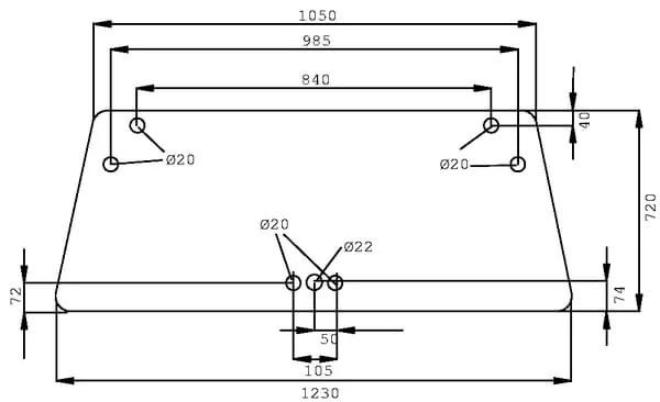 Kramp - D7722 - Frontscheibe Oben