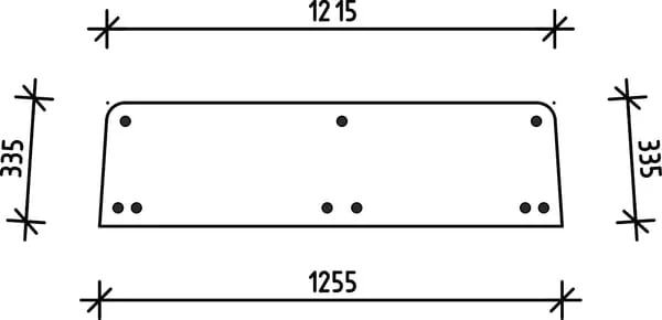 Kramp - D8509 - Oberes Heckscheibe