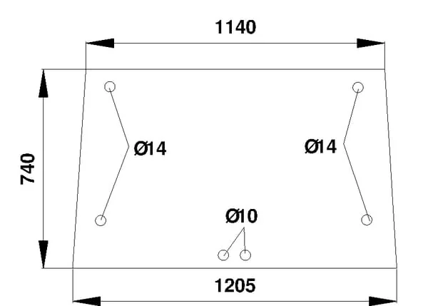 Kramp - D8525 - Obere Heckscheibe