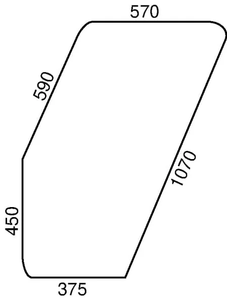Kramp - D9005 - Deurruit Li.Brede Pf Ser.80
