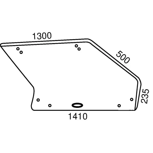 Kramp - D9017 - Heckfenster Komfortkabine B=1410