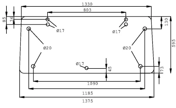 Kramp - D9018 - Heckfenster Oben