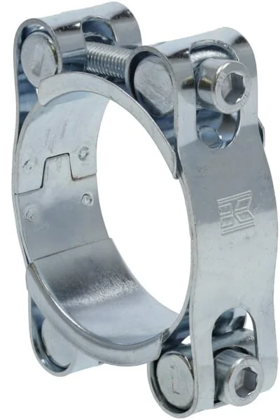 Kramp - DBHC145155 - Schlauchschelle, 145-155mm Doppelschraube, Doppelband DIN912 Verzinkt Kramp
