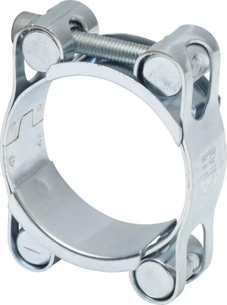 Kramp - DBHC4050 - Schlauchschelle, 40-50mm Doppelbolzen, Doppelband DIN912 Verzinkt Kramp