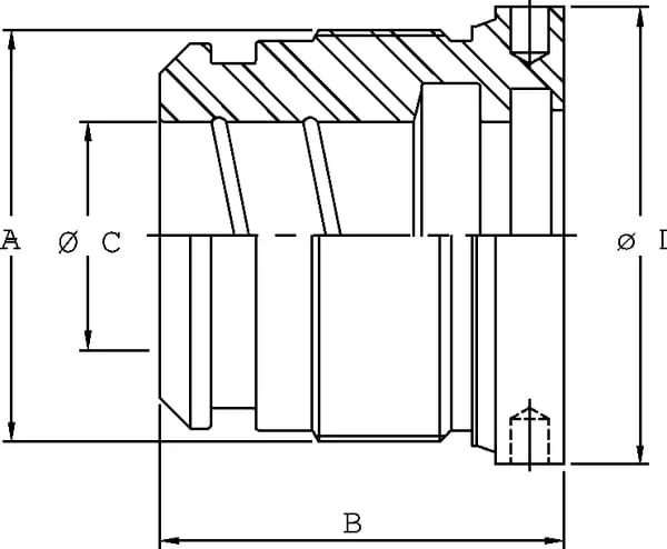 Kramp - DC2904013028VM - Kronenmutter C25 Bohrung 40 Standard
