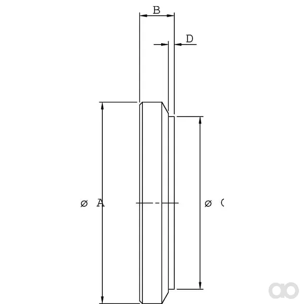 Kramp - DC3906301 - Zylinderboden C25/32 Bohrung 63