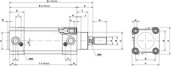 Kramp - DN125350CMG2 - Standardzylinder