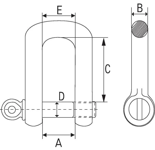 Kramp - DS06RVS - D-Schaeckel 6mm Edelstahl-A4