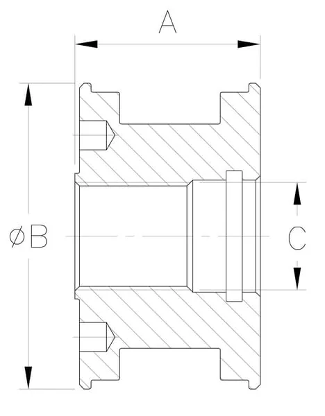 Kramp - DS2908004 - Kolben ohne Dichtungen, Bohrung 80mm
