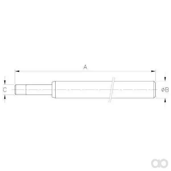 Kramp - DS3901806010500 - Stange 18 Nabe 500 D32 L=635