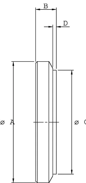 Kramp - DS3914001A - HD Zylinderendkappe D140 B=40 mm