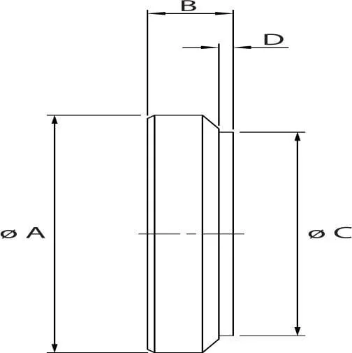 Kramp - DS3920001A - HD Zylinderendkappe D200 B=55 mm