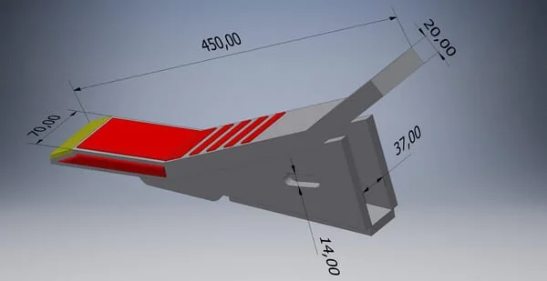 Kramp - E05610CN - Tiefenlockerschar Hartmetall
