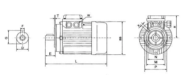 Kramp - EM71A2B14300IE2A - Elektromotor 0,37 kW