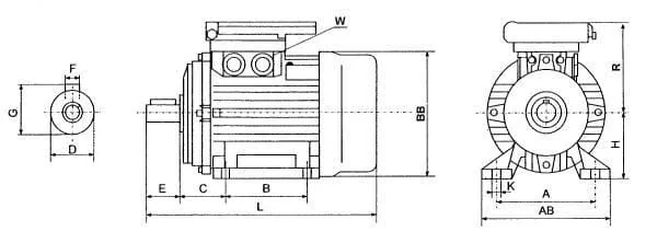 Kramp - EM71A2B31B0IE2A - Elektromotor 0,37 kW