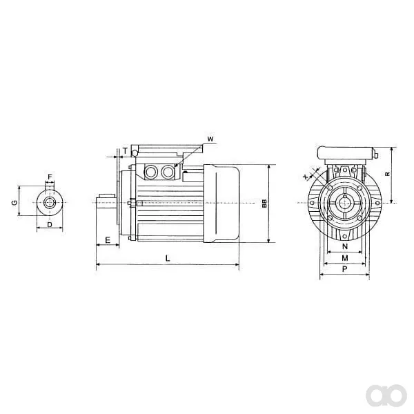 Kramp - EM71B2B141A0IE2A - Elektromotor 0,55 kW