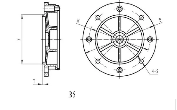 Kramp - EM9100B5FLA3 - Motorflansch 100-B5