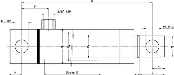 Kramp - EPL25100CB - Zylinder EPL 25-100 CB-Serie