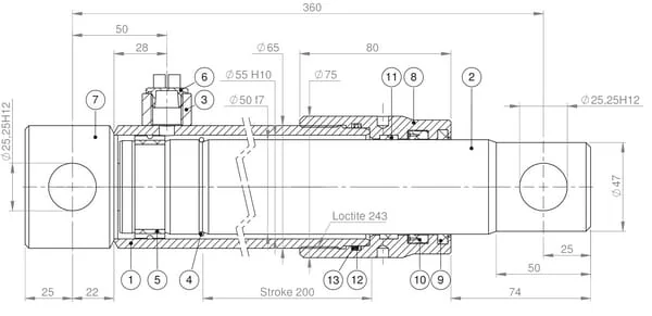 Kramp - EPL50200CB - Zylinder EPL 50-200 CB-Serie