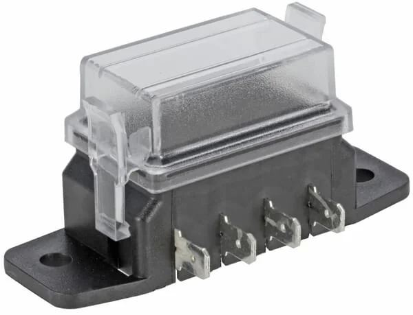Kramp - FB10004KR - Sicherungskasten 4-Poliger Flachsteckeranschluss, Max. 32V 15A (ATO/ATC), 8x6,3 mm