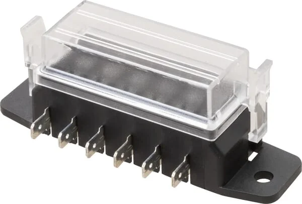 Kramp - FB10005KR - Sicherungskasten 6-Poliger Flachsteckeranschluss, Max. 32V 15A (ATO/ATC), 12x6,3 mm