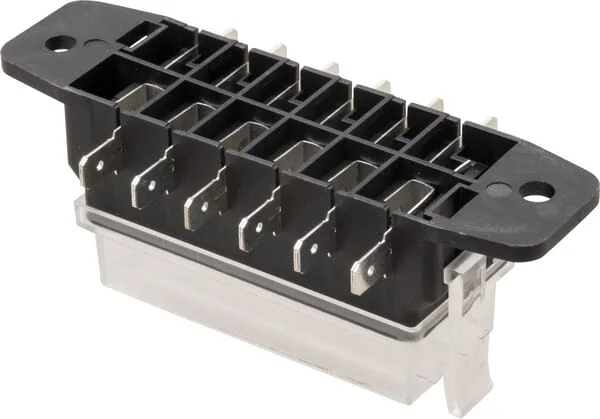 Kramp - FB10005KR - Sicherungskasten 6-Poliger Flachsteckeranschluss, Max. 32V 15A (ATO/ATC), 12x6,3 mm
